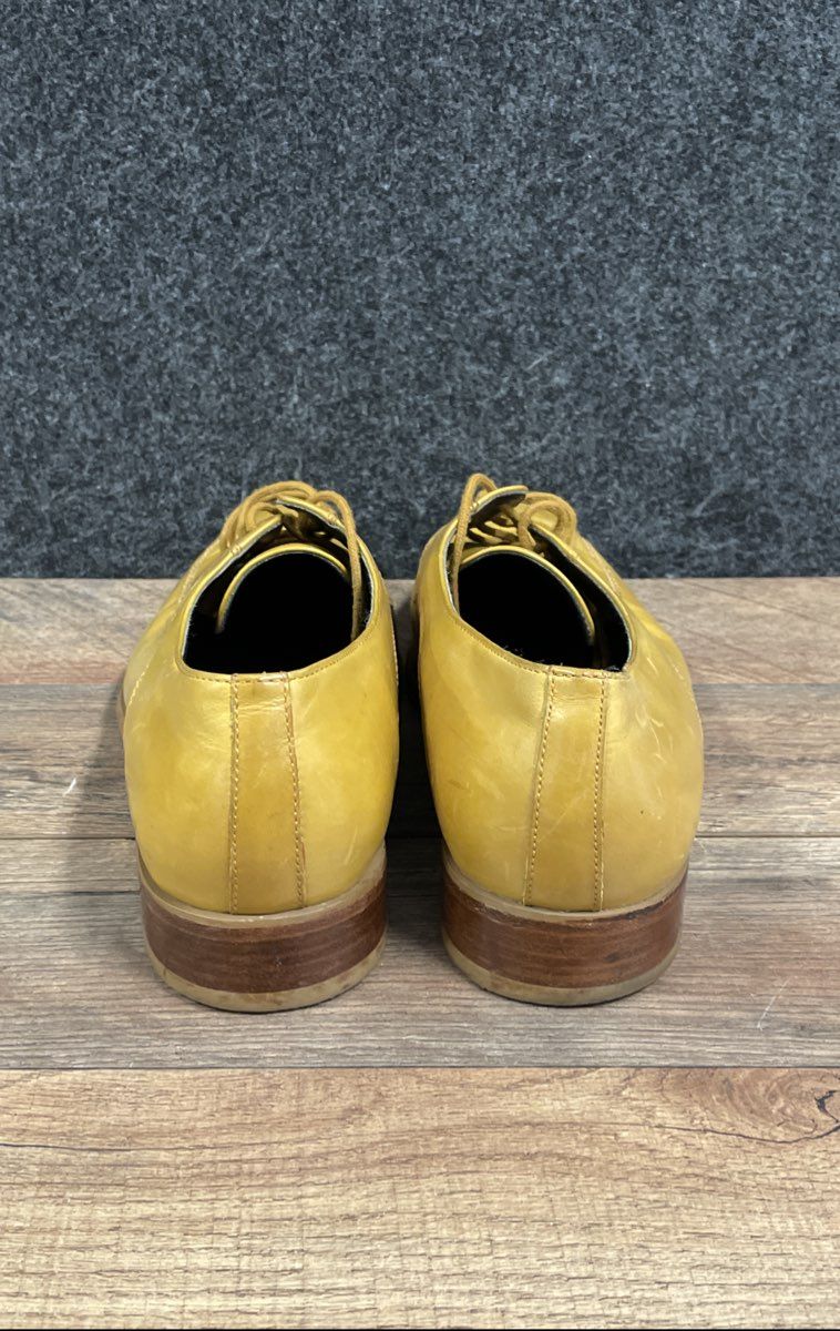 Giorgio Brutini Yellow Leather Bicycle Toe Derby Dress Shoes Men's Size 9M