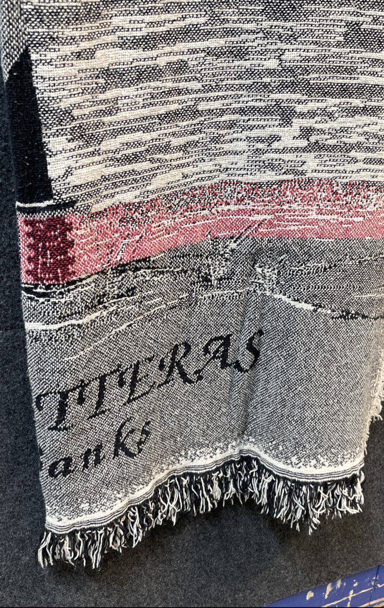 Vintage Cape Hatteras Lighthouse Tapestry Throw Blanket Fringe Outer Banks NC