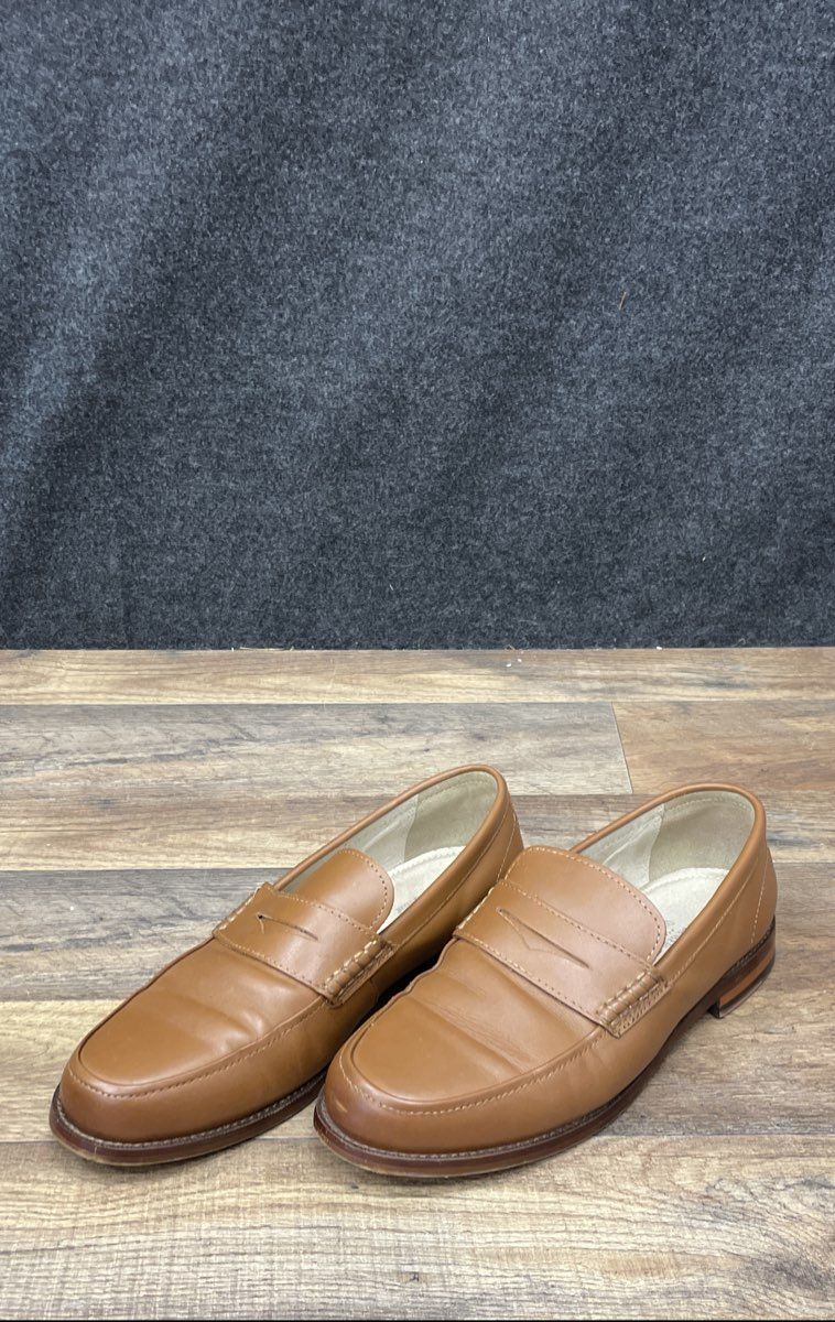 Banana Republic Men's Cognac Leather Penny Loafers Dress Shoes Size 9.5