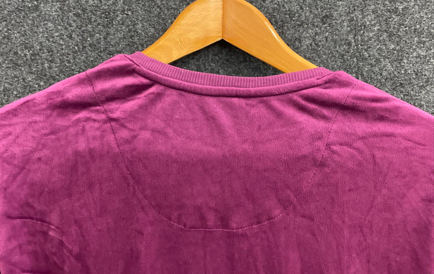 Nautica Women's Plum Velour Stretch Henley Long Sleeve Shirt NWT Size S