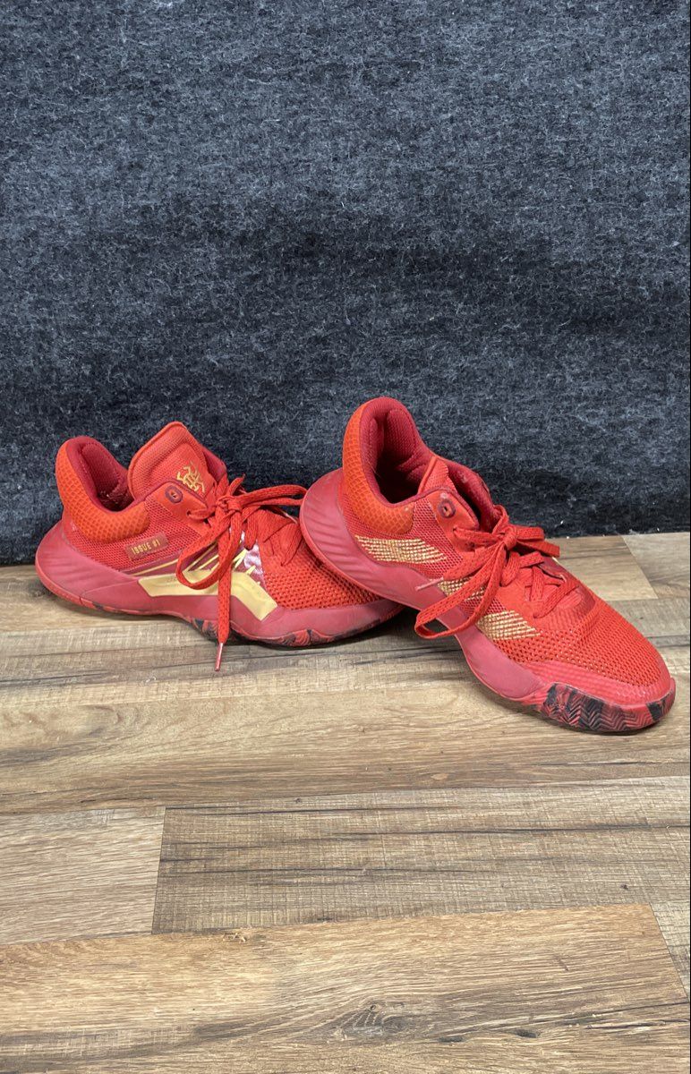 Adidas D.O.N. Issue #1 Iron Spider Red Gold Basketball Shoes Men's Size 6