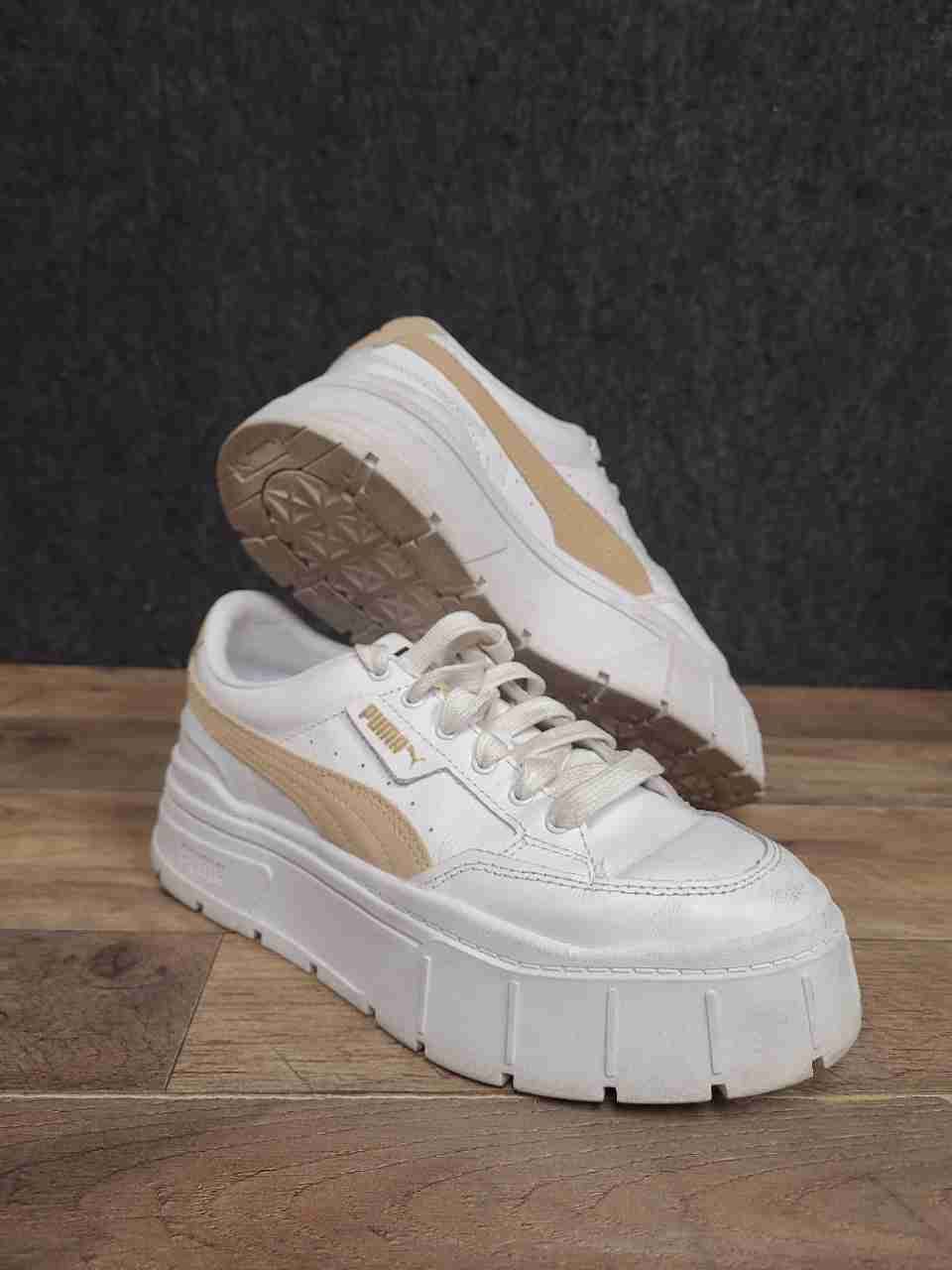 Puma Mayze Stack White Peyote Women's Platform Sneakers Size 7
