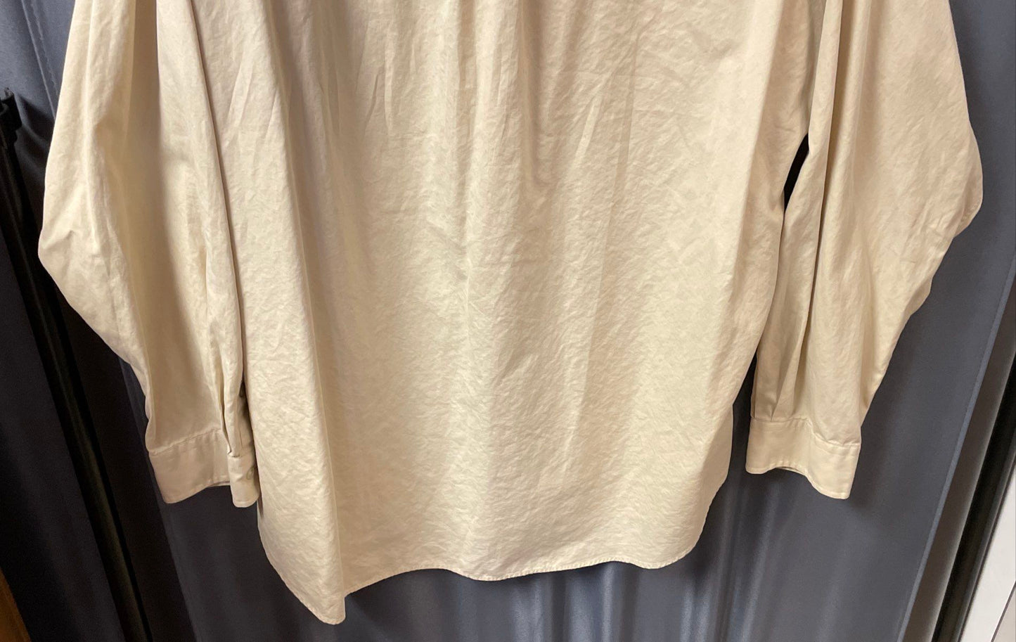 Vintage 90s Polo Ralph Lauren Men's Beige Blake Two-Ply Cotton Shirt Sz XL