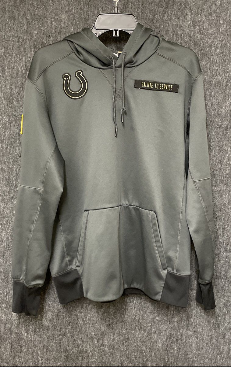 Nike Men's Indianapolis Colts Salute to Service Therma-FIT Hoodie Olive Sz M