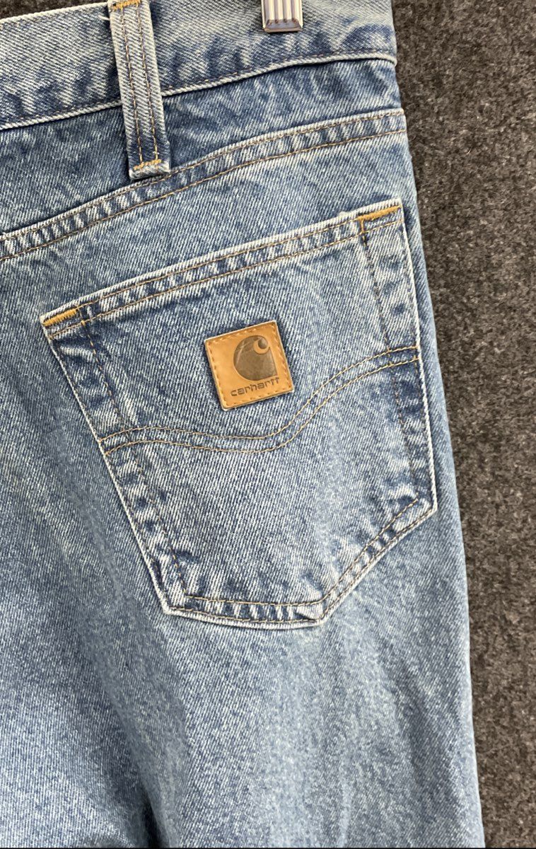 Carhartt Men's 100135 Relaxed Fit Blue Cotton Denim Jeans Sz 36x34