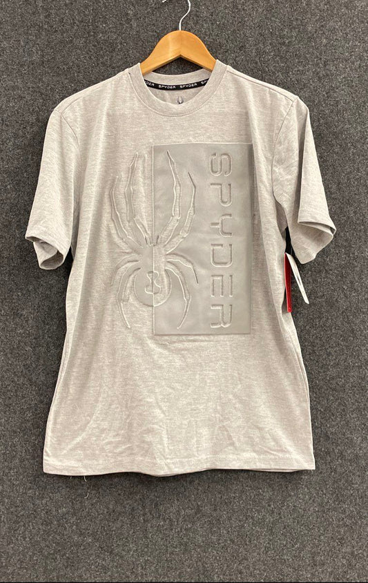 Spyder Men's Heather Grey Embossed Logo Graphic T-Shirt NWT Sz S