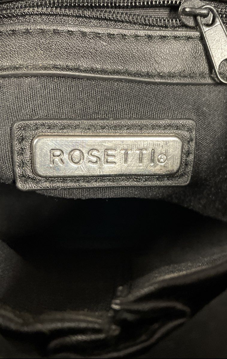 Rosetti Grey Black Leopard Print Crossbody Bag Multi-Pocket Silver Hardware