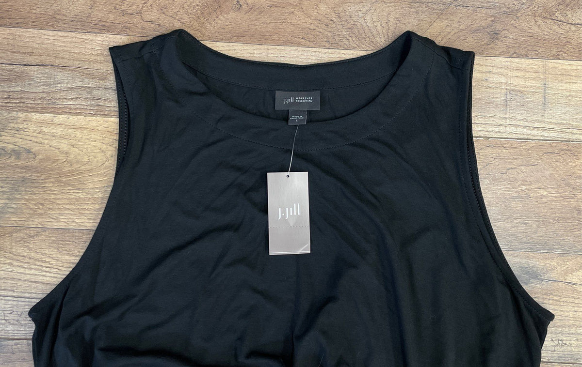J. Jill Women's Black Wearever Collection Sleeveless Tank Top NWT Sz L