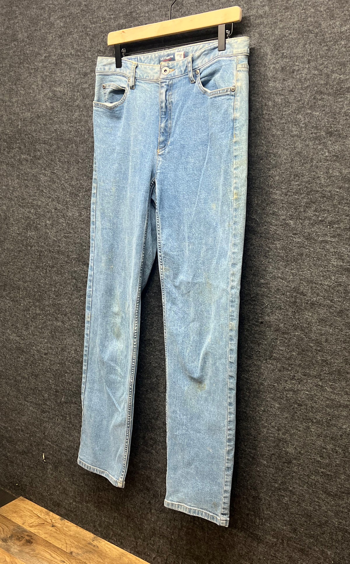 Liz Claiborne Women's Light Wash Blue Stretch Straight Leg Jeans Sz 10R