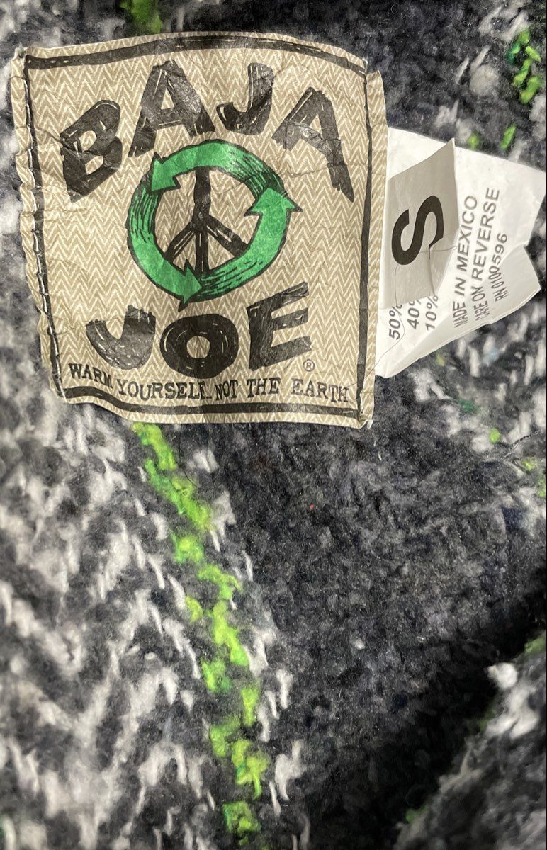 Earth Ragz & Baja Joe Men's Baja Hoodie Lot 3 Striped Woven Drug Rugs Sz S