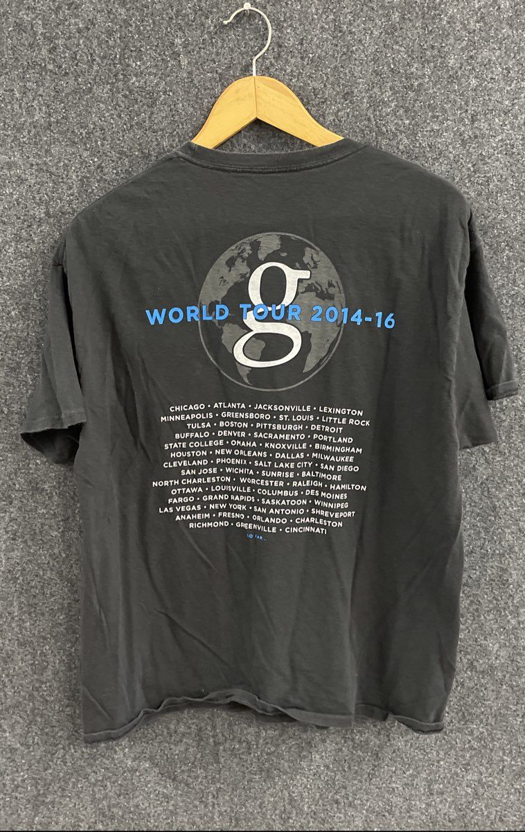Garth Brooks World Tour 2014-2016 T-Shirt Hanes Double-Sided Graphics Sz XL