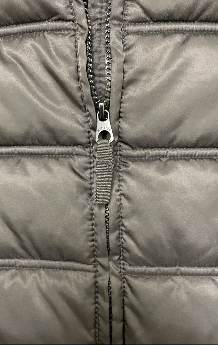 Nautica Women's Black Quilted Puffer Jacket Water Resistant Ribbed Sz XL