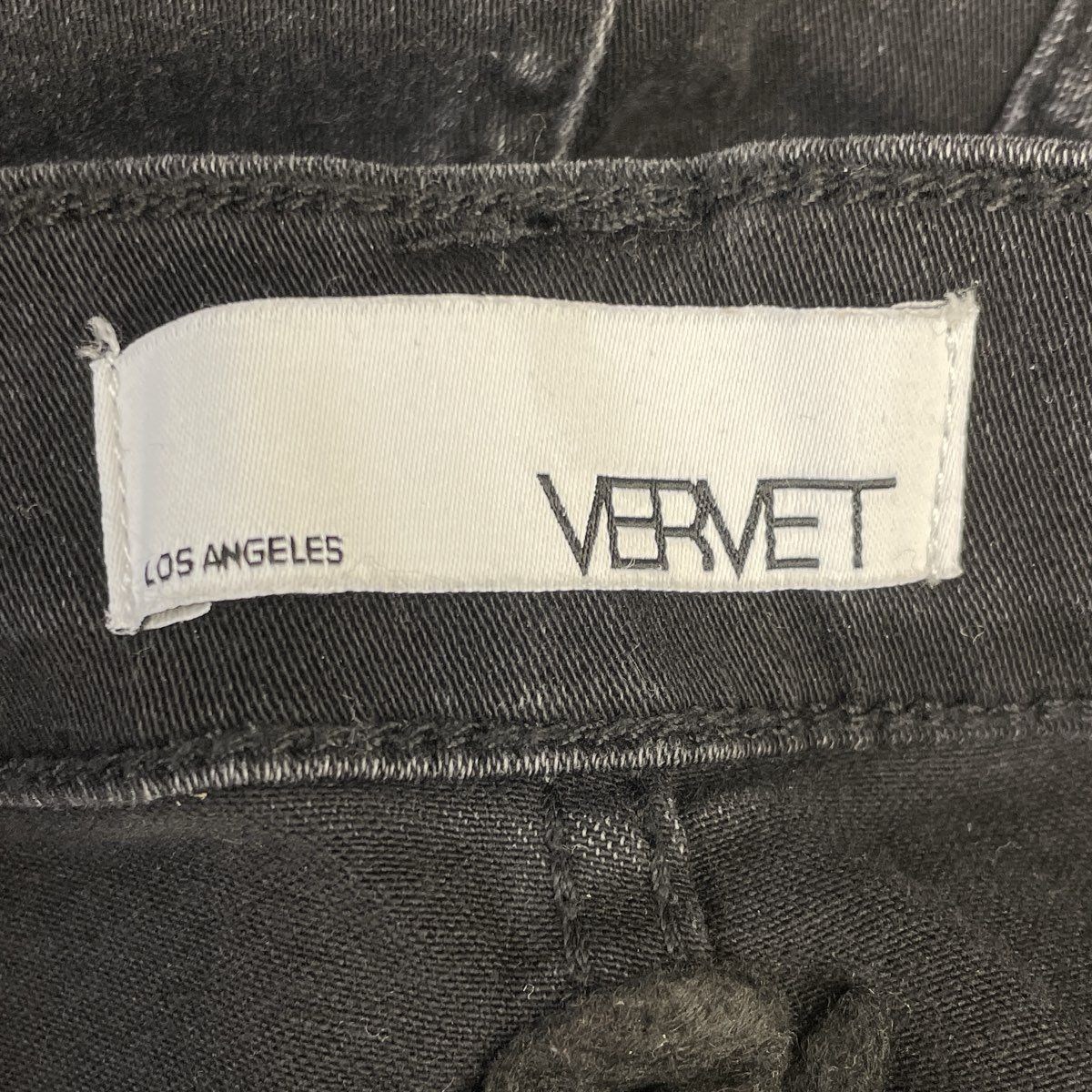 Vervet Los Angeles Women's Washed Black High Rise Wide Leg Utility Jeans Sz 26