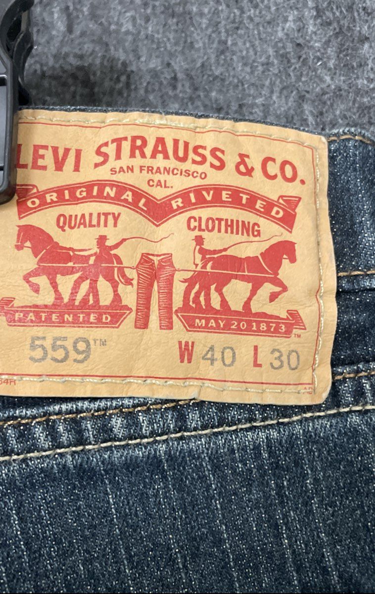 Levi's Men's 559 Relaxed Straight Jeans Blue Faded Denim Sz 40x30