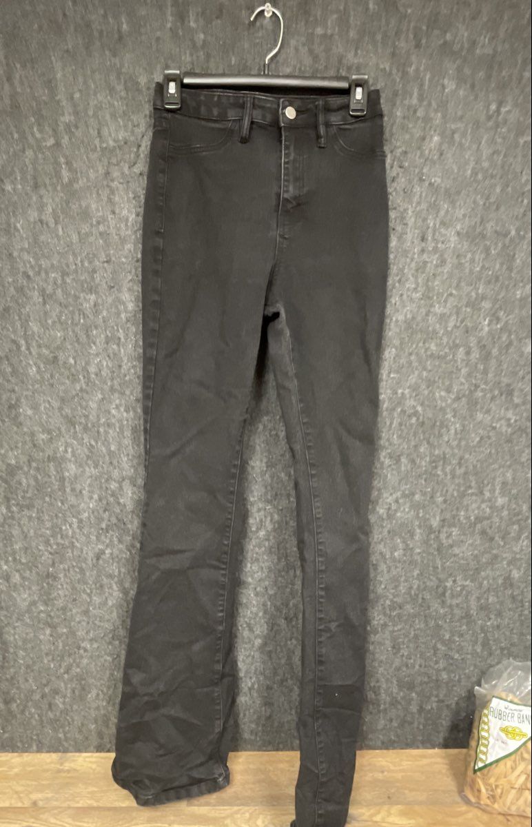 Fashion Nova Women's Black High Rise Flare Leg Stretch Denim Jeans Size S
