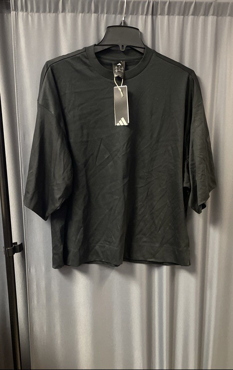 Adidas Women's Black Soft Lux All SZN Loose Fit T-Shirt Sz M NWT