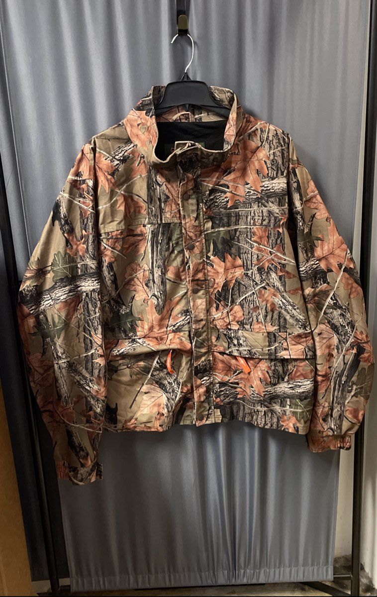 Trail Crest Men's Highland Timber Camouflage Full Zip Snap Front Jacket Sz 2XL