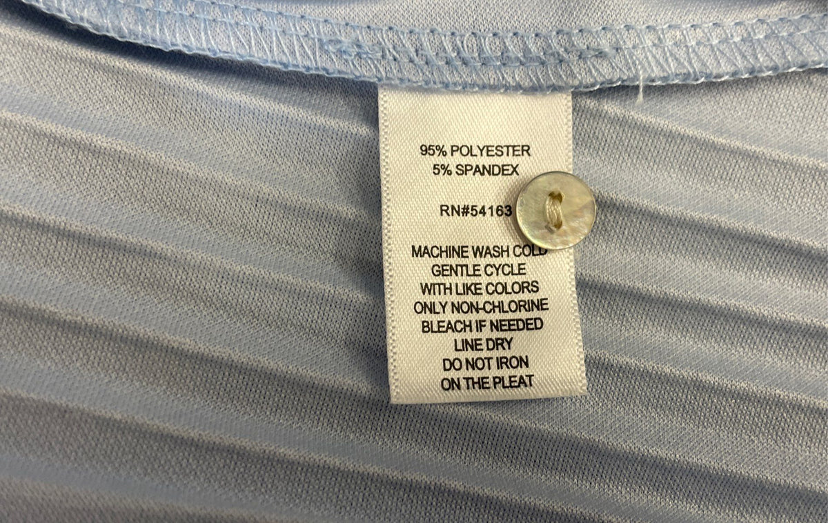 Marc New York Women's Pleated Sleeveless Polo Top Kentucky Blue Size M NWT
