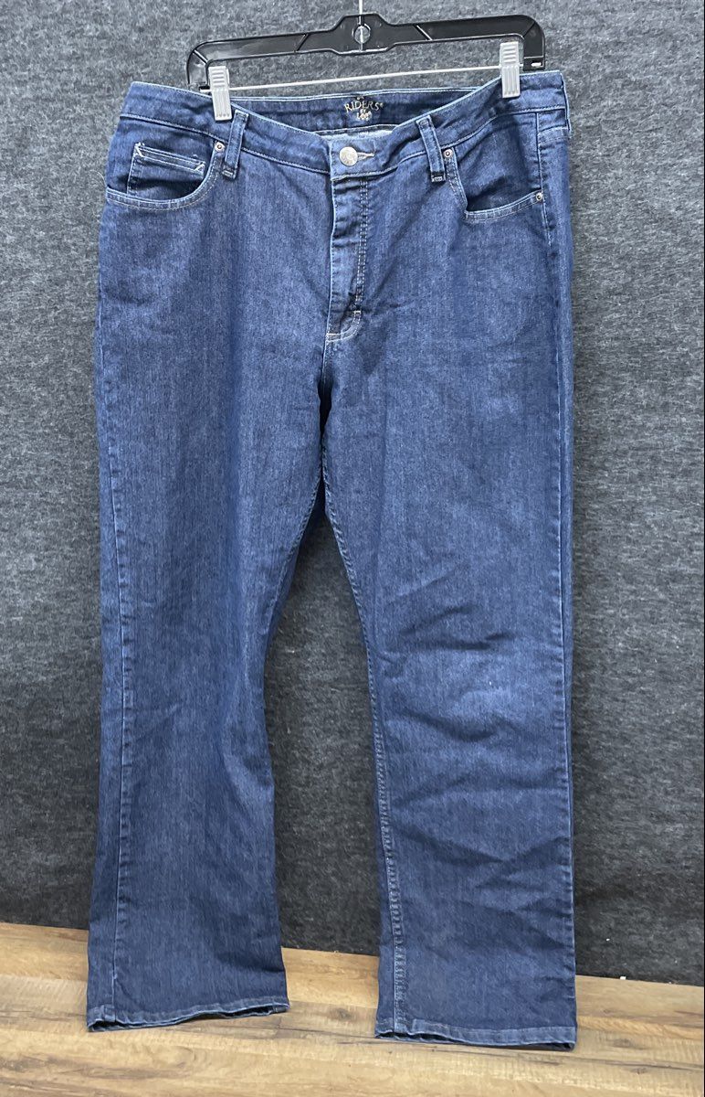 Riders by Lee Women's Blue Relaxed Fit Denim Jeans Sz 16 M