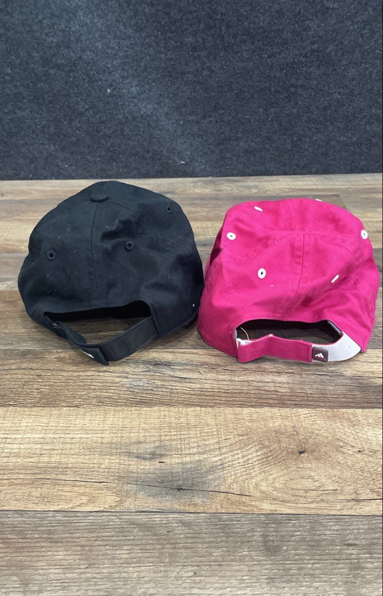 Adidas Women's Contender II Hat Black & Pink Aeroready Cap Lot of 2 Sz OSFA