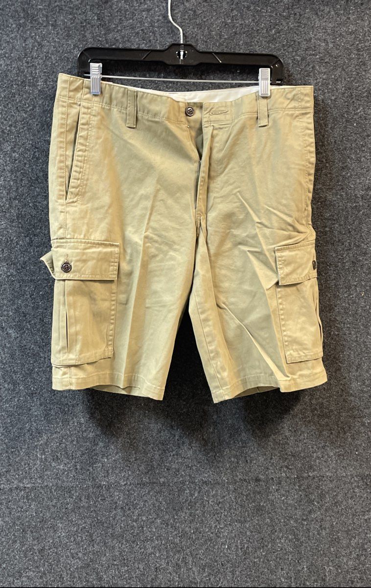 Dockers Men's Khaki Tan Cotton Twill Cargo Shorts Size 32 NWT