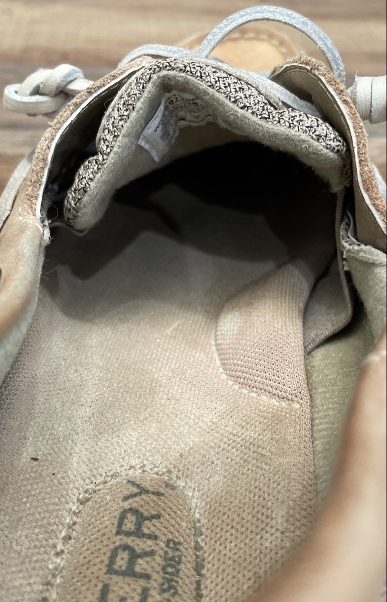 Sperry Top-Sider Angelfish Brown Tan Leather Mesh Boat Shoes Women's Size 7.5