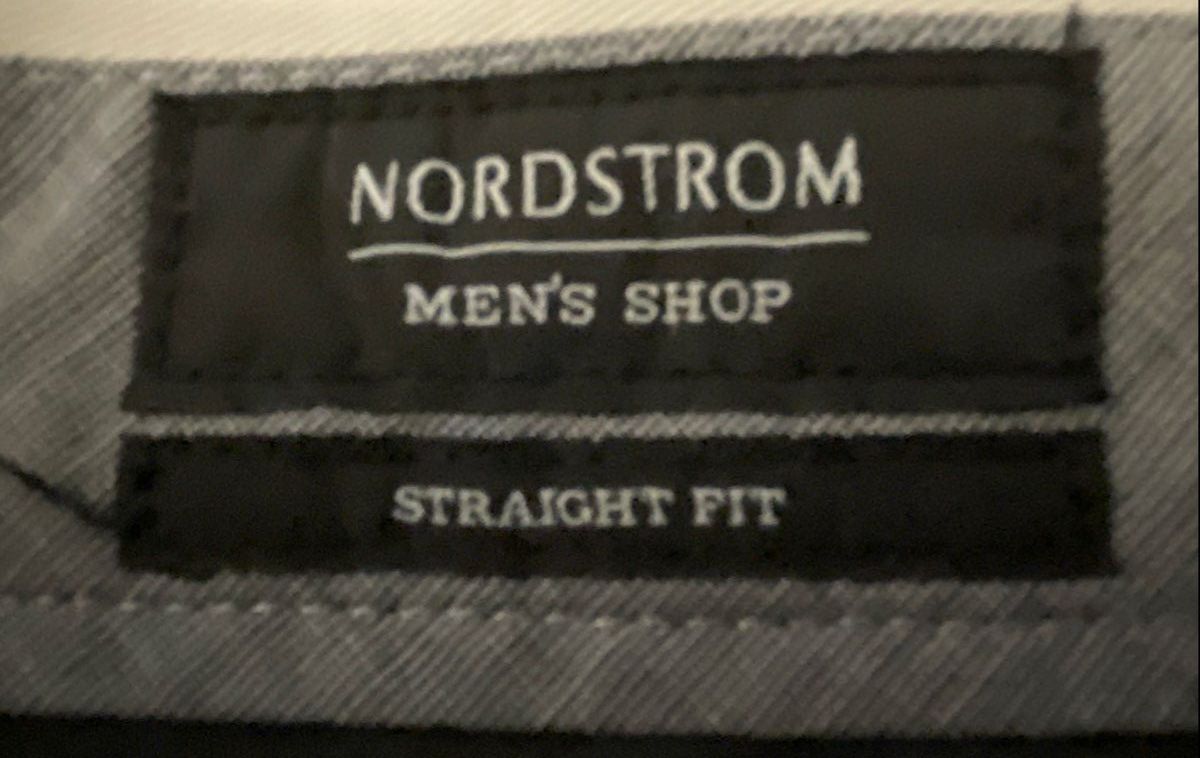 Nordstrom Men's Shop Smartcare Straight Fit Off-White Cotton Khakis Sz 36x32