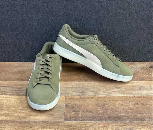 Puma Smash v2 Buck Dark Green Olive Low Top Sneakers Men's Size 8.5