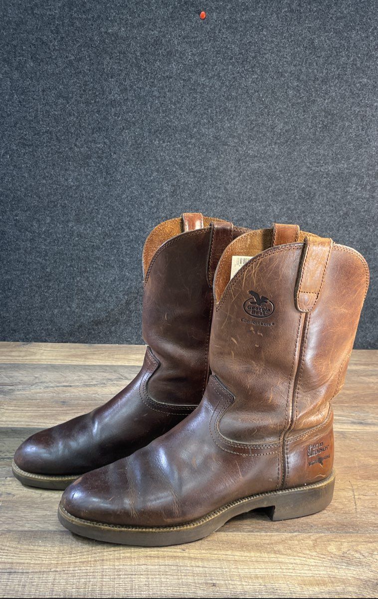Georgia Boot G5814 Ranch Wellington Chestnut Prairie Work Boots Size 8.5D