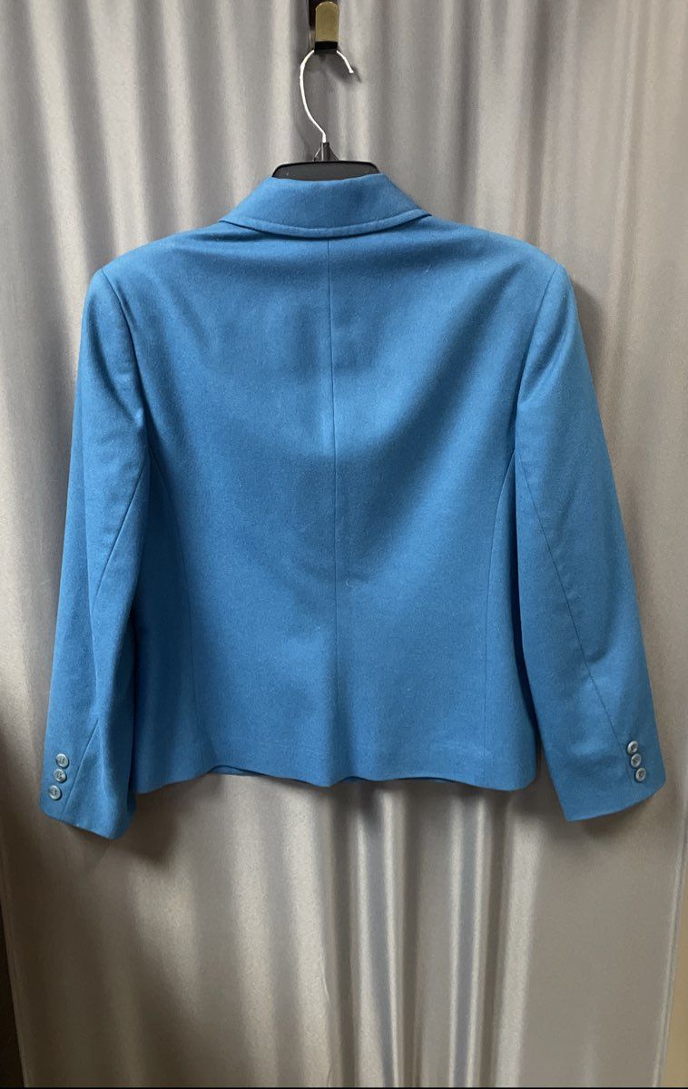 Vintage 80s Pendleton Peacock Blue Virgin Wool Blazer Jacket USA Sz 10