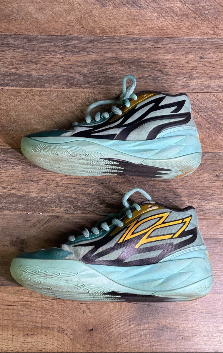 Puma MB.02 LaMelo Ball Jade Teal Basketball Sneakers Size 5.5