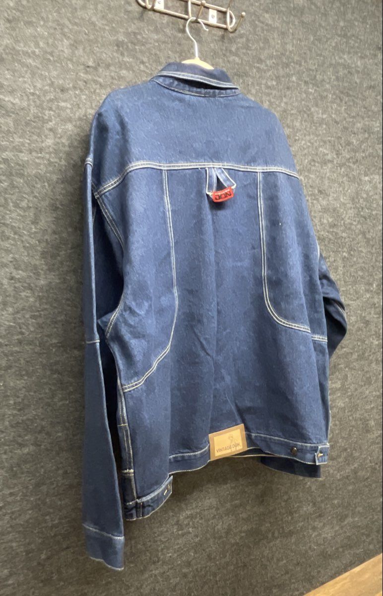 Vintage 90s Vintage Don Blue Denim Streetwear Trucker Jacket Hip Hop Sz S
