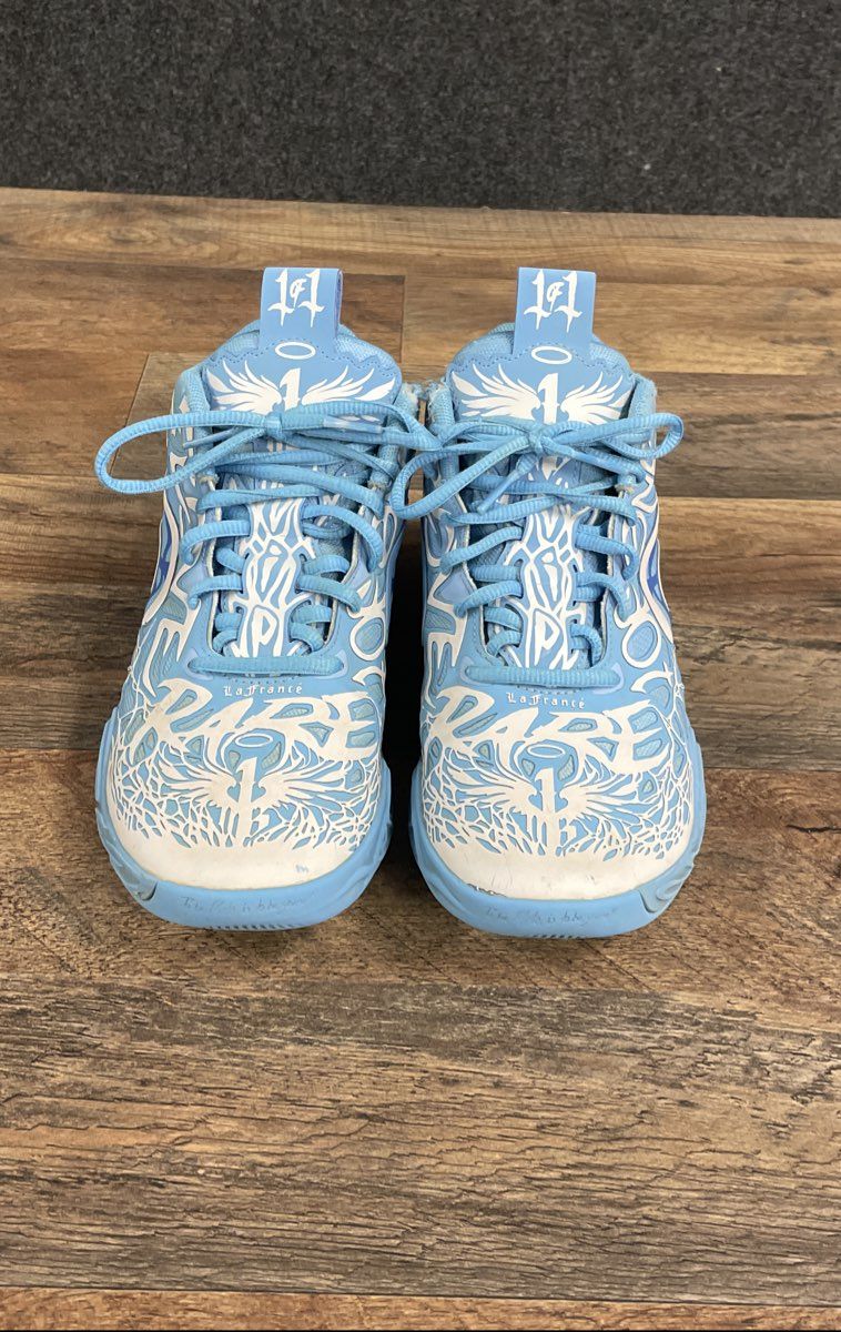 Puma x LaMelo Ball LaFrancé Light Blue White Basketball Sneakers Size 5.5
