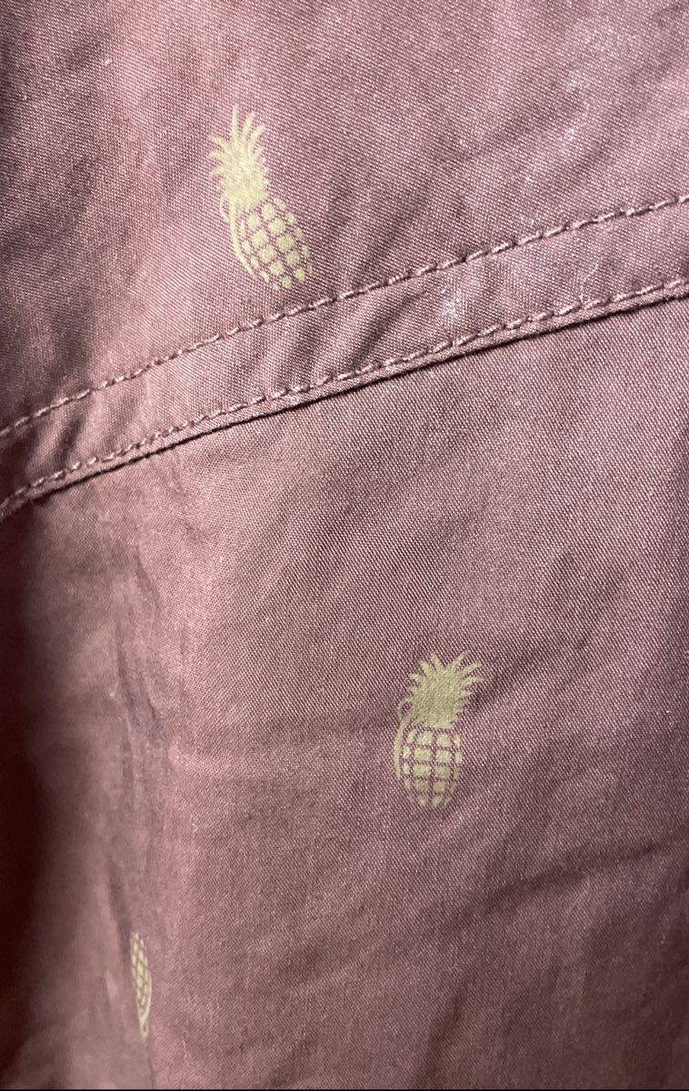 5.11 Tactical Men's Burgundy Pineapple Grenade Print Short Sleeve Shirt Sz L