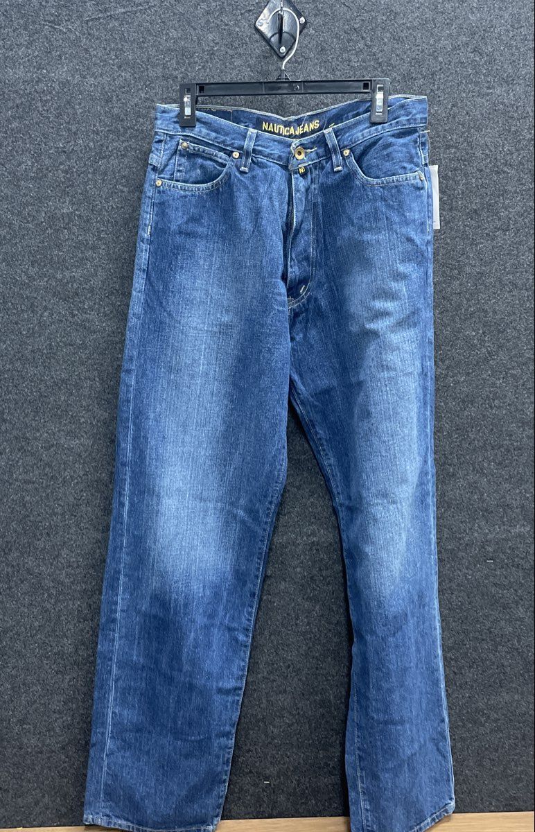 Vintage Nautica Men's Blue Easy Fit Y2K Straight Leg Denim Jeans Sz 31x32 NWT