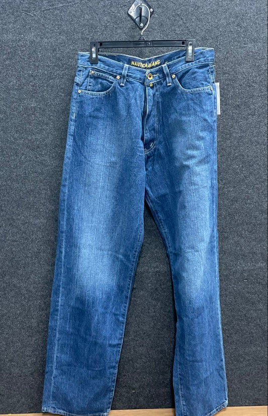 Vintage Nautica Men's Blue Easy Fit Y2K Straight Leg Denim Jeans Sz 31x32 NWT