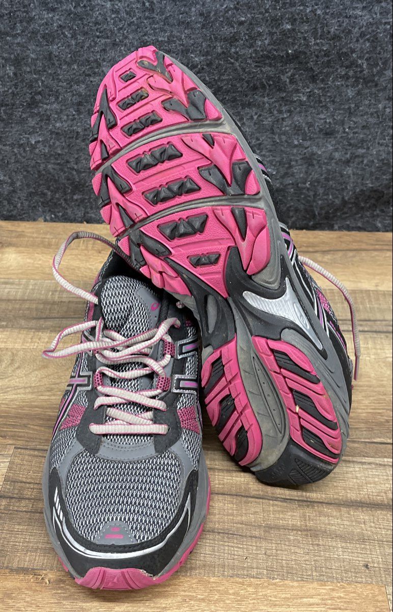 Asics Gel-Venture 4 Grey Black Pink Women's Trail Running Shoes Size 11