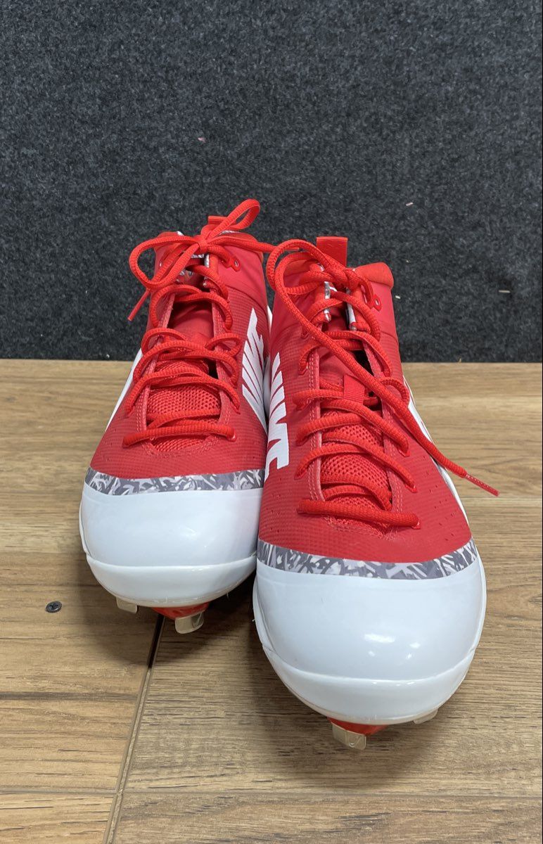 Nike Zoom Trout 4 Mid University Red White Baseball Cleats Size 13