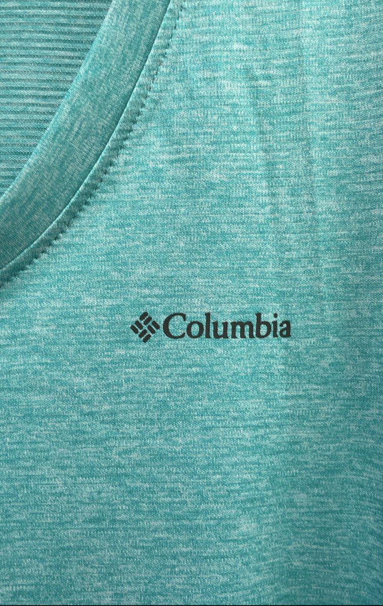 Columbia Women's Aqua Heather Omni-Wick Pleated Back Tank Top Sz 1X NWT