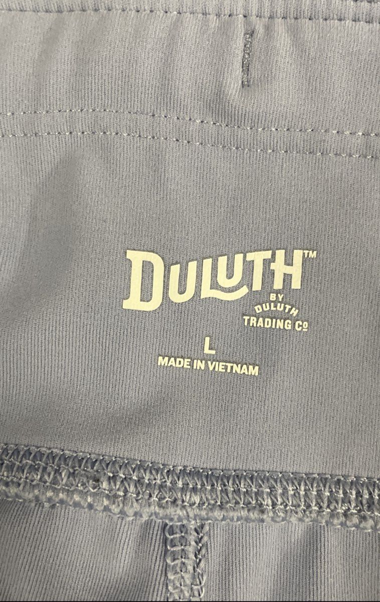 Duluth Trading Co Women's Pale Blue High Waisted Pockets Ruched Leggings Sz L