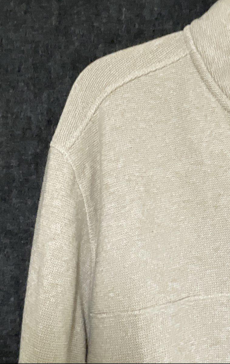 Eddie Bauer Men's Beige Quarter-Snap Sweater Fleece Pullover Size Large
