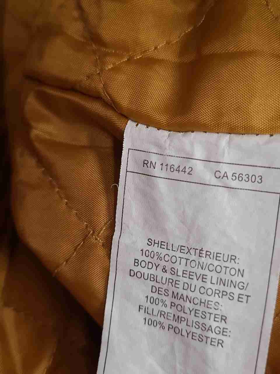 Empyre Men's Yellow Corduroy Sherpa Collar Full Zip Quilted Lined Jacket Sz S