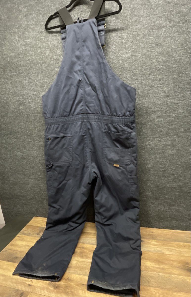 Berne Men's Navy Blue Insulated Quilted Bib Overalls Suburban Propane Sz XL