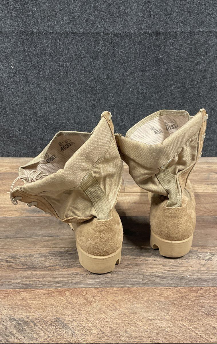 Vintage 1993 US Military Desert Combat Boots Tan Suede Panama Sole Size 8.5R