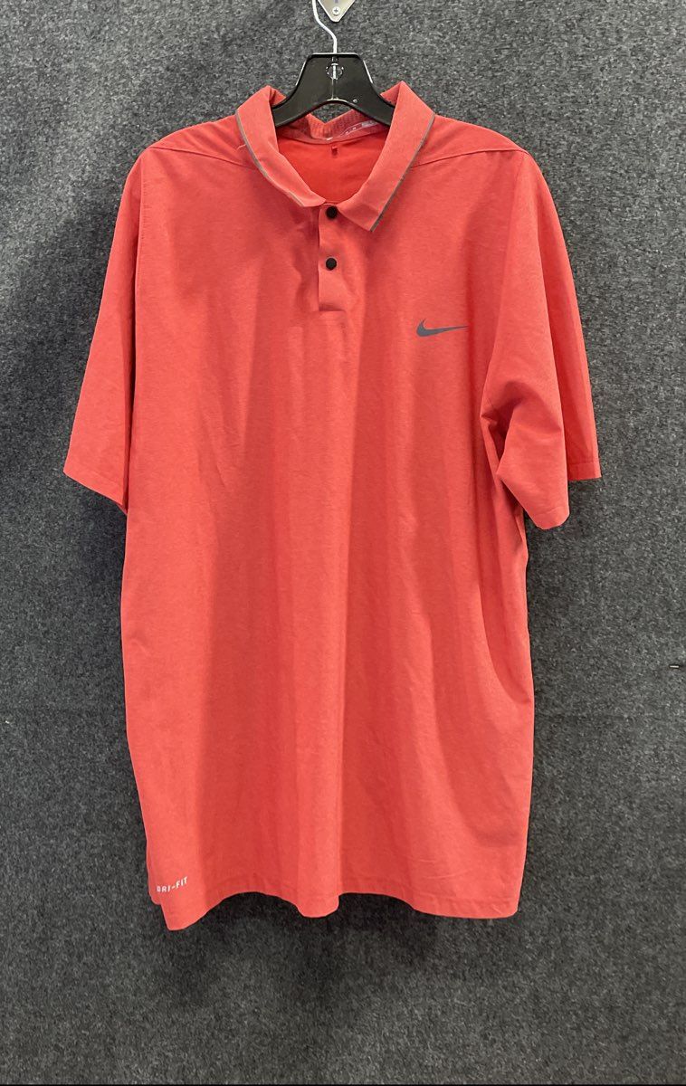 Nike Tiger Woods Collection Men's Red Dri-FIT Golf Polo Shirt Sz XL