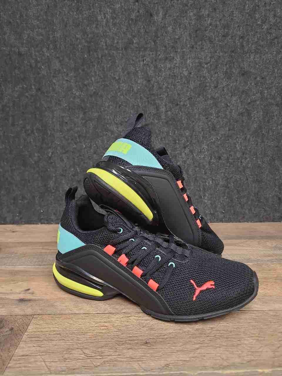 Puma Cell Vive Black Sunblaze Aquamarine Women's Training Shoes Size 7.5