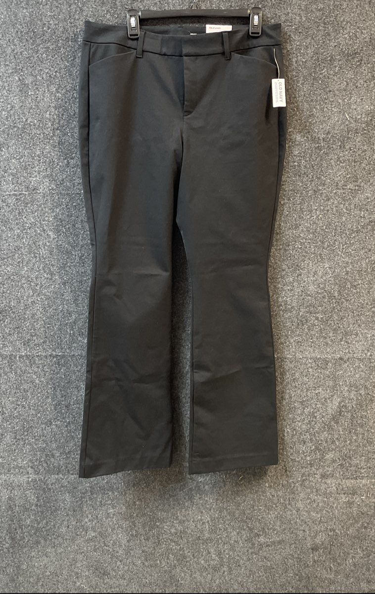 Old Navy Women's Pixie Flare Pants Black High-Rise Secret Smooth Sz 14 NWT