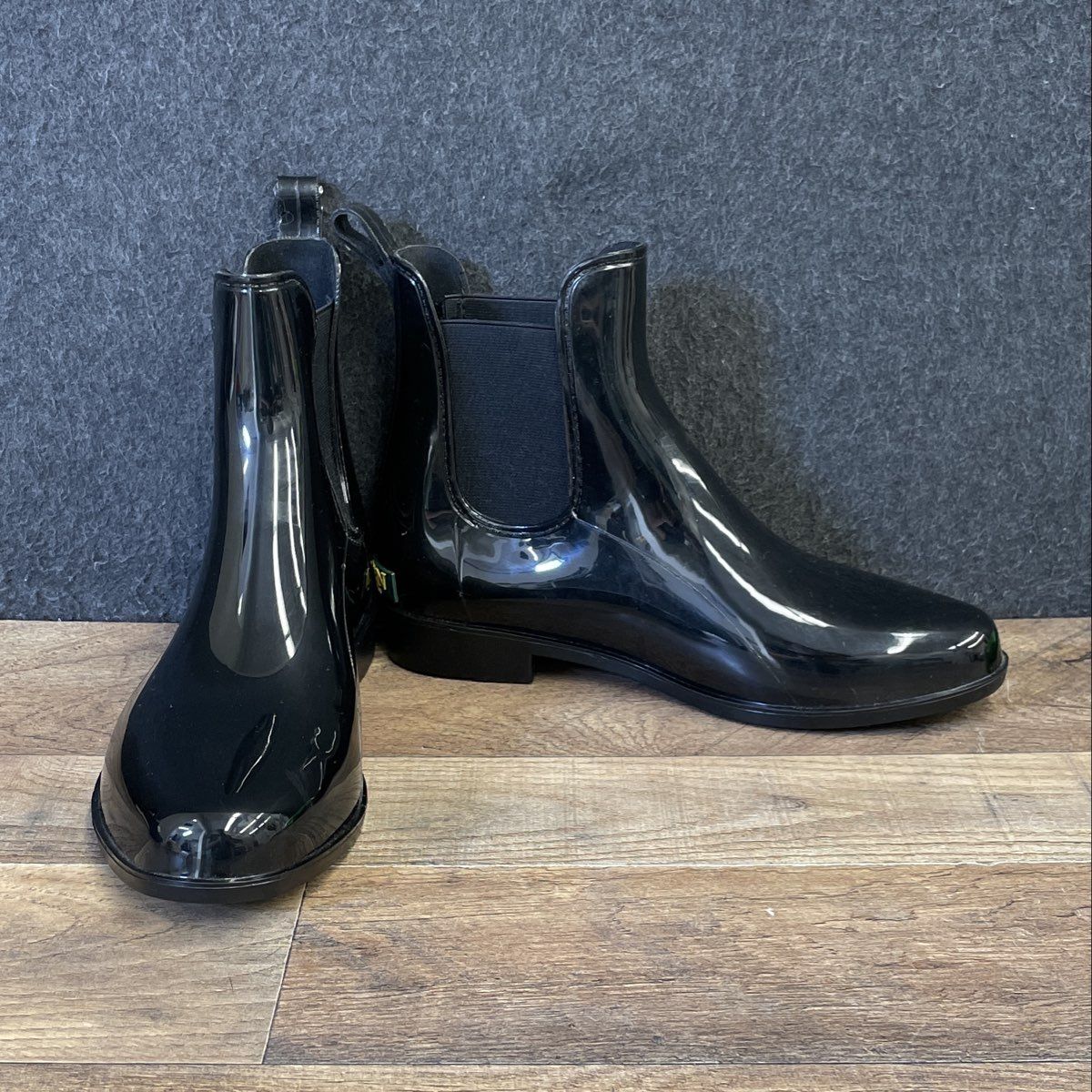 Lauren Ralph Lauren Tally-Bo-Rai Black Chelsea Rain Boots Women's Size 7B