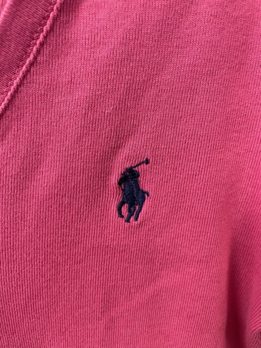 Ralph Lauren Sport Women's Pink V-Neck Short Sleeve Cotton Pony Logo Shirt XL