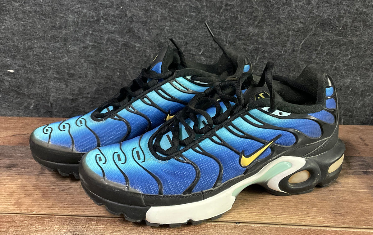 Nike Air Max Plus GS Blue Gradient Black Sneakers Size 6Y